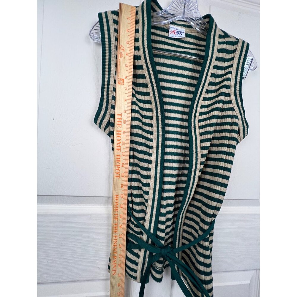 Vintage 70s Knits By Magda Sleeveless Cardigan Vest - Picture 5 of 13